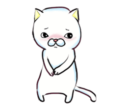 Almost White Cat sticker #8432982