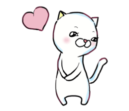 Almost White Cat sticker #8432983