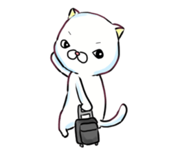 Almost White Cat sticker #8432987