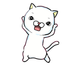 Almost White Cat sticker #8432988