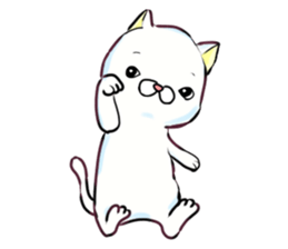 Almost White Cat sticker #8432989