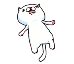 Almost White Cat sticker #8432990