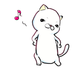 Almost White Cat sticker #8432991