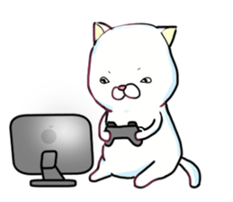 Almost White Cat sticker #8432994