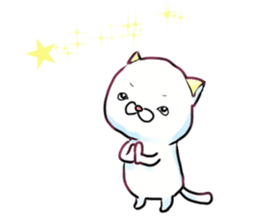 Almost White Cat sticker #8432996