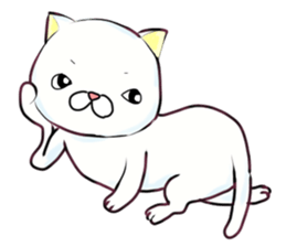 Almost White Cat sticker #8432998