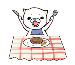 Almost White Cat sticker #8432999