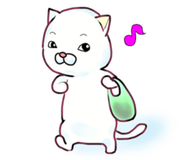 Almost White Cat sticker #8433000