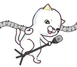 Almost White Cat sticker #8433006