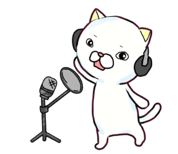 Almost White Cat sticker #8433007