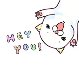 Almost White Cat sticker #8433009