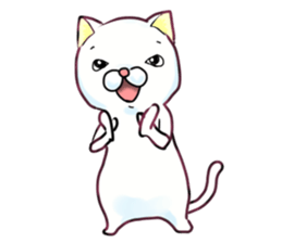 Almost White Cat sticker #8433011