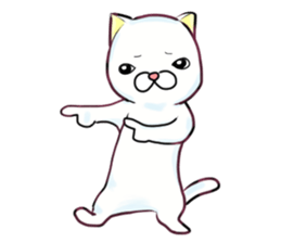 Almost White Cat sticker #8433012