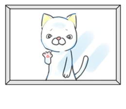 Almost White Cat sticker #8433014