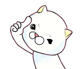 Almost White Cat sticker #8433015