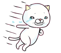 Almost White Cat sticker #8433016