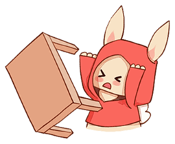 hoodie bunny sticker #8433280