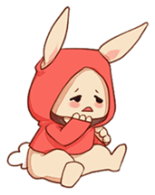 hoodie bunny sticker #8433283