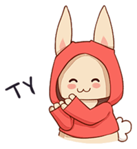 hoodie bunny sticker #8433293