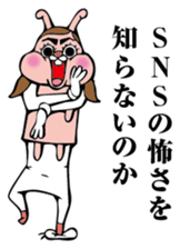 Crazy Pink Rabbit sticker #8433705