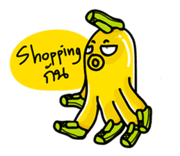 Yellow Octopus sticker #8434105