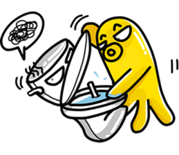 Yellow Octopus sticker #8434106