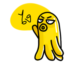 Yellow Octopus sticker #8434107