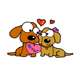 Salala-Super cute sausage dog sticker #8434409