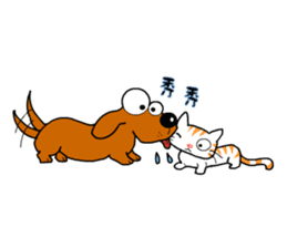 Salala-Super cute sausage dog sticker #8434410