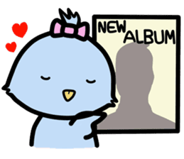 Ahgase blue bird sticker #8434429