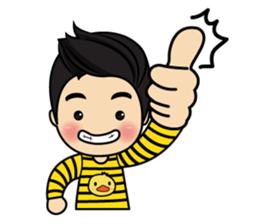 Belle little ducky boy sticker #8434540