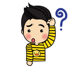 Belle little ducky boy sticker #8434546