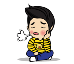 Belle little ducky boy sticker #8434549