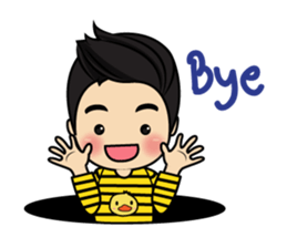 Belle little ducky boy sticker #8434551