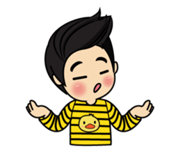 Belle little ducky boy sticker #8434557