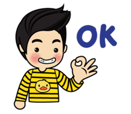 Belle little ducky boy sticker #8434558