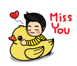 Belle little ducky boy sticker #8434563