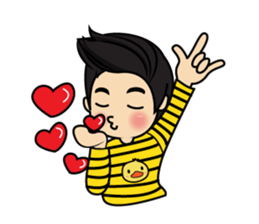 Belle little ducky boy sticker #8434564