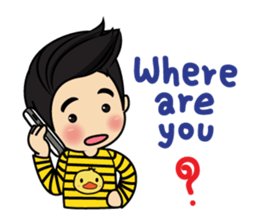 Belle little ducky boy sticker #8434566