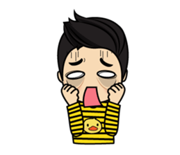 Belle little ducky boy sticker #8434572