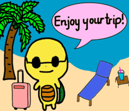 A little cute turtle!!! sticker #8437195