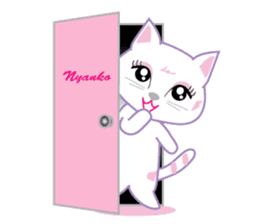 A Japanese cute cat sticker #8437260