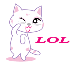 A Japanese cute cat sticker #8437263