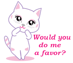 A Japanese cute cat sticker #8437264
