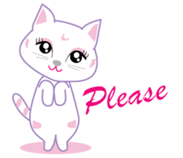 A Japanese cute cat sticker #8437265