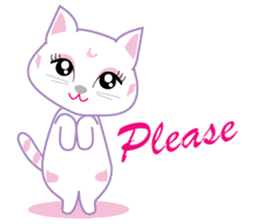 A Japanese cute cat sticker #8437265