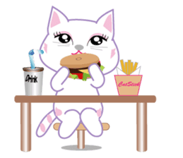 A Japanese cute cat sticker #8437269