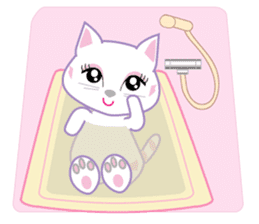 A Japanese cute cat sticker #8437270