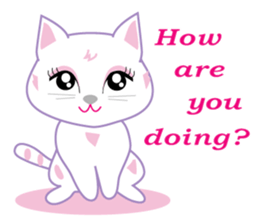 A Japanese cute cat sticker #8437272