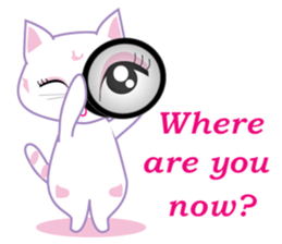 A Japanese cute cat sticker #8437280